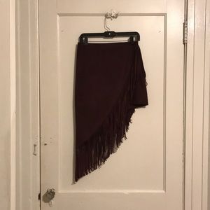 Suede skirt